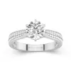 1.50ct Moissanite Engagement Ring 14K White Gold