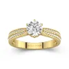 1.00ct Moissanite Engagement Ring 14K Gold