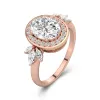 14K Rose Gold Moissanite Engagement Ring