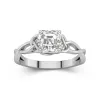 925 Sterling Silver Moissanite Engagement Ring