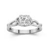 925 Sterling Silver Moissanite Engagement Ring