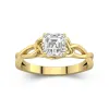 925 Sterling Silver Moissanite Engagement Ring