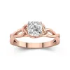 925 Sterling Silver Moissanite Engagement Ring