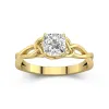 925 Sterling Silver Moissanite Engagement Ring