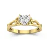 925 Sterling Silver Moissanite Engagement Ring