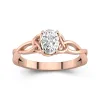 925 Sterling Silver Moissanite Engagement Ring