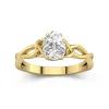 925 Sterling Silver Moissanite Engagement Ring