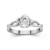 925 Sterling Silver Moissanite Engagement Ring