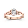925 Sterling Silver Moissanite Engagement Ring