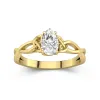 925 Sterling Silver Moissanite Engagement Ring