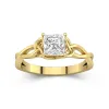 Argent sterling 925 Moissanite Bague de fiançailles