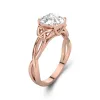 Argent sterling 925 Moissanite Bague de fiançailles