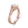 925 Sterling Silver Moissanite Engagement Ring