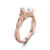 925 Sterling Silver Moissanite Engagement Ring