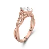 925 Sterling Silver Moissanite Engagement Ring
