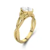 925 Sterling Silver Moissanite Engagement Ring