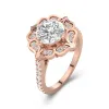 925 Sterling Silver Moissanite Engagement Ring