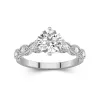 Antique Round 1.50ct Moissanite Engagement Ring