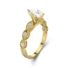 Antique Pear 1.00ct Moissanite Engagement Ring