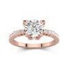 1.50ct Moissanite Engagement Ring 14K Rose Gold