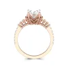 1.50ct Moissanite Engagement Ring 14K Rose Gold