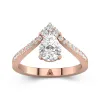 1.20ct Moissanite Engagement Ring 14K Rose Gold