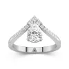 1.20ct Moissanite Engagement Ring 14K White Gold