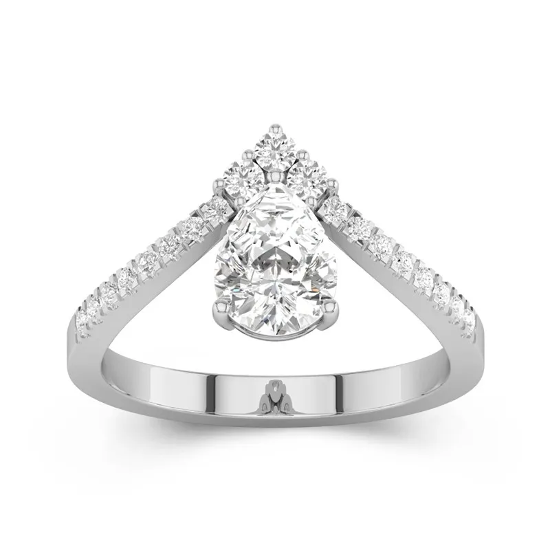 Glory Pear 1.20ct Moissanite Engagement Ring
