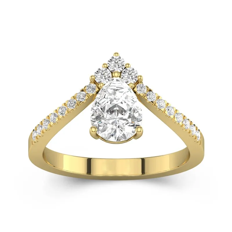 Glory Pear 1.20ct Moissanite Engagement Ring