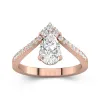 1.50ct Moissanite Engagement Ring 14K Rose Gold