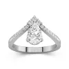 1.50ct Moissanite Engagement Ring 14K White Gold