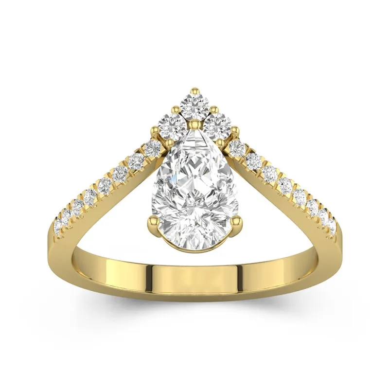 Glory Pear 1.50ct Moissanite Engagement Ring