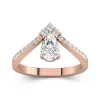 1.00ct Moissanite Engagement Ring 14K Rose Gold