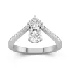 1.00ct Moissanite Engagement Ring 14K White Gold