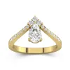 1.00ct Moissanite Engagement Ring 14K Gold