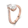 1.20ct Moissanite Engagement Ring 14K Rose Gold