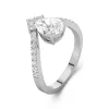 1.20ct Moissanite Engagement Ring 14K White Gold