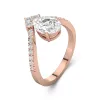 1.50ct Moissanite Engagement Ring 14K Rose Gold