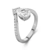 1.50ct Moissanite Engagement Ring 14K White Gold