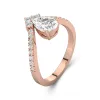 1.00ct Moissanite Engagement Ring 14K Rose Gold