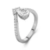 1.00ct Moissanite Engagement Ring 14K White Gold