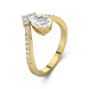 1.00ct Moissanite Engagement Ring 14K Gold