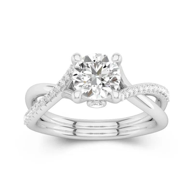 Cathedral Engagement Ring 1.20ct Moissanite
