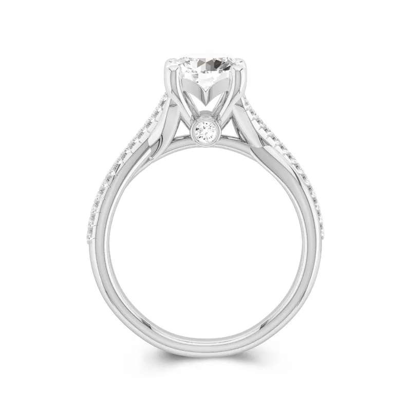 Cathedral Engagement Ring 1.20ct Cubic Zirconia