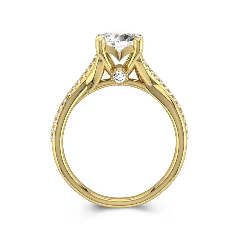 Cathedral Engagement Ring 1.20ct Cubic Zirconia