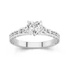 925 Sterling Silver Moissanite Engagement Ring