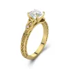 Retro Cushion 1.00ct Moissanite Engagement Ring