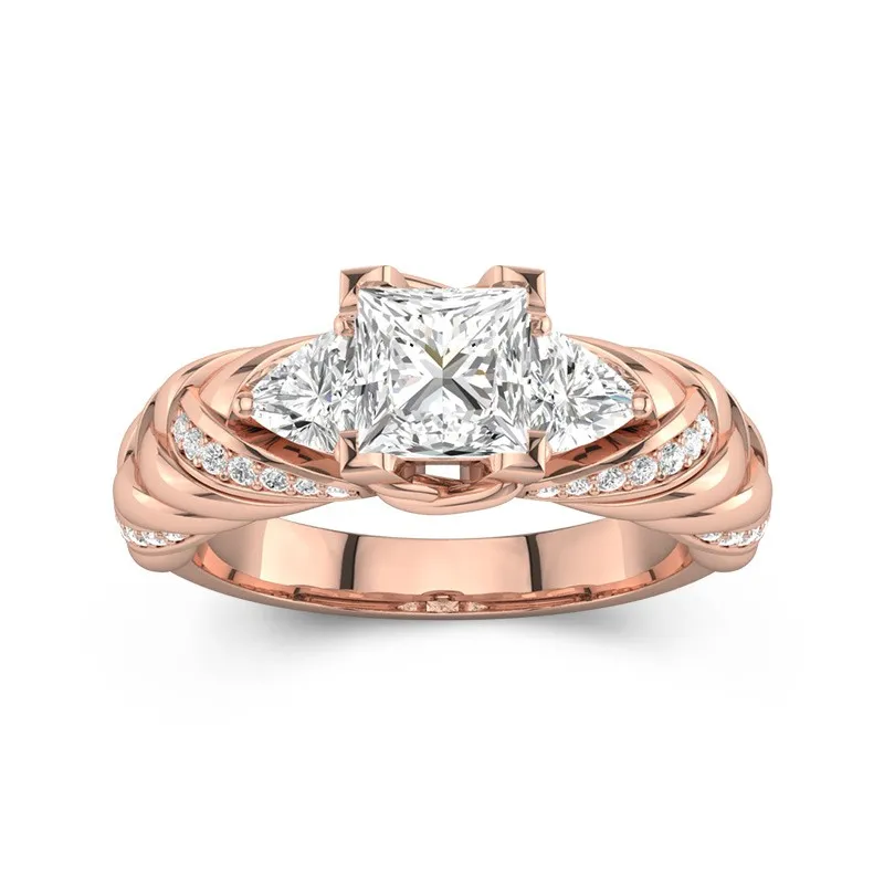 Unique Princess 1.50ct Cubic Zirconia Engagement Ring
