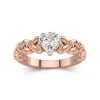 14K Rose Gold Moissanite Engagement Ring