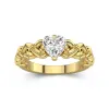 14K Gold Moissanite Engagement Ring